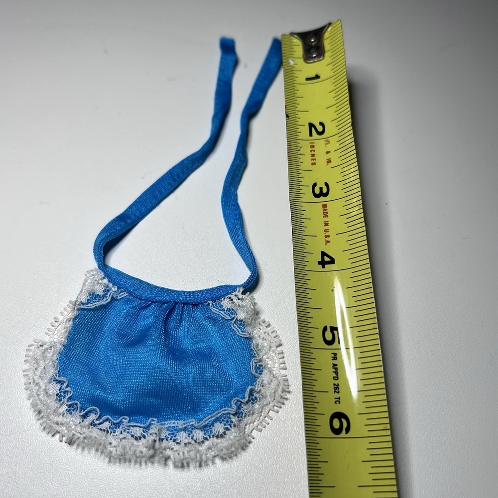 1984 Vintage Mattel Barbie Apron Dream House Kitchen Island #9119 Blue Lace - Picture 4 of 4